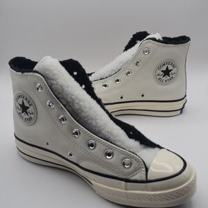 Converse Chuck All-Star 70 High Sherpa Cozy Utility Egret NWOT